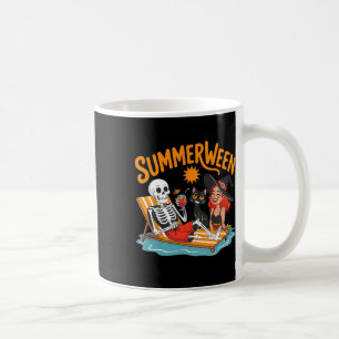 Summerween Skeleton Witch Funny Summer Halloween Coffee Mug