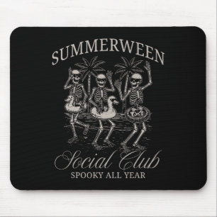 Summerween Social Club Skeleton Dancing Summer Hal Mouse Pad