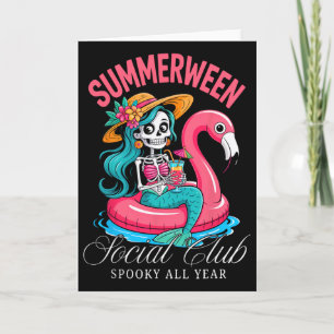 Summerween Social Club Spooky All Year Skeleton Me Card