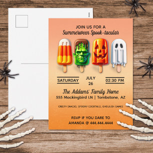 Summerween Spooktacular Halloween Summer Party Holiday Postcard