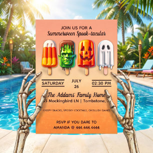 Summerween Spooktacular Halloween Summer Party Invitation