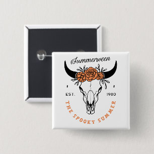 Summerween spooky summer party country aesthetic 2 inch square button