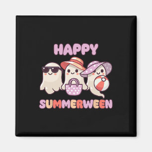 Summerween Summer Halloween Ghost  Magnet