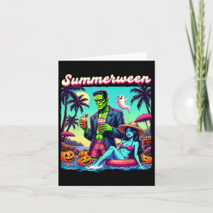 Summerween Summer Halloween Zombie Frankenstein Bo Card