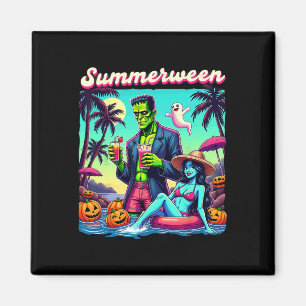 Summerween Summer Halloween Zombie Frankenstein Bo Magnet