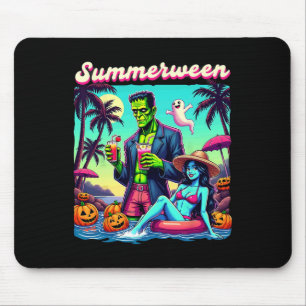 Summerween Summer Halloween Zombie Frankenstein Bo Mouse Pad