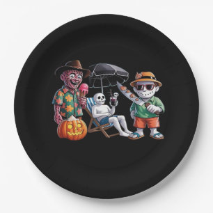 Summerween - Summerween Beach - Summerween Witch - Paper Plate