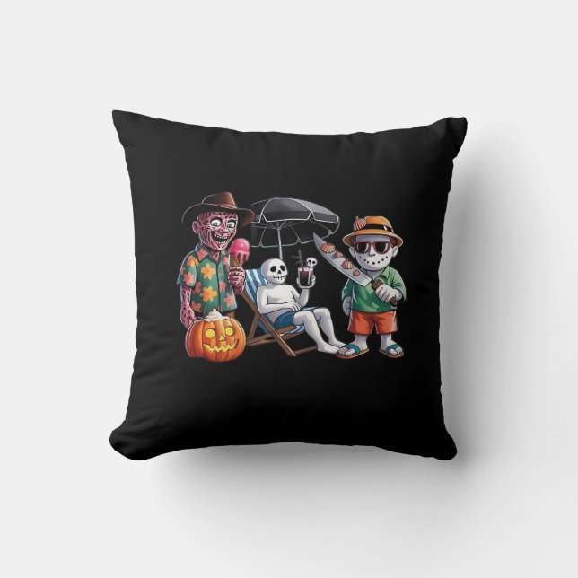 Summerween - Summerween Beach - Summerween Witch - Throw Pillow (Front)