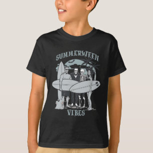 Summerween Surfing Monsters Clic Halloween Vibes G T-Shirt