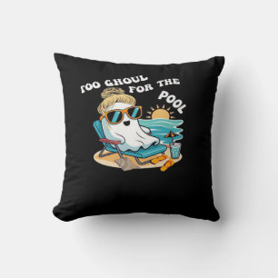 Summerween Too Ghoul For The Halloween Ghost Overs Throw Pillow