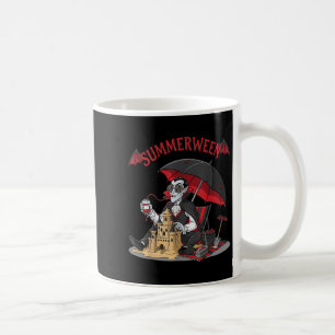 Summerween Vampire Beach Dracula Sandcastle Gothic Coffee Mug