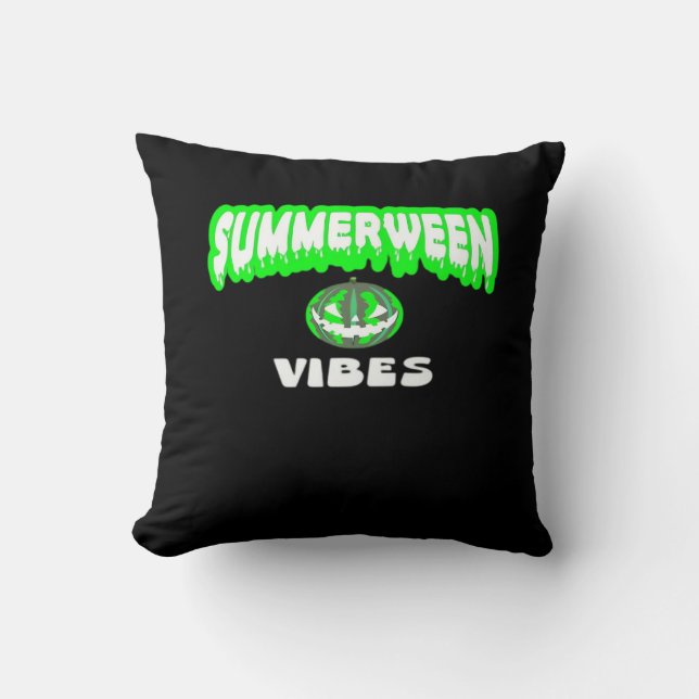 Summerween Vibes Classic Throw Pillow (Front)