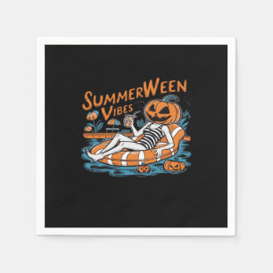 Summerween Vibes For Spooky Summer, Halloween Gift Napkin