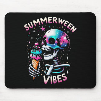 Summerween Vibes Skeleton Ice Cream Summer Hallowe Mouse Pad