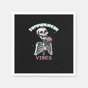 Summerween Vibes Spooky Summer Pumpkin Classic Napkin