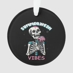 Summerween Vibes Spooky Summer Pumpkin Classic Ornament