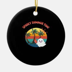 Summerween Vibes - Spooky Summer Time Classic Ceramic Ornament