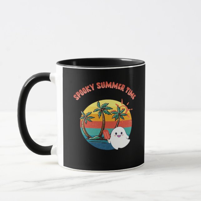 Summerween Vibes - Spooky Summer Time Classic Mug (Left)