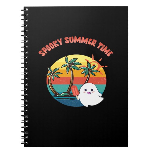 Summerween Vibes - Spooky Summer Time Classic Notebook (Front)