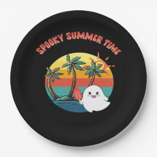 Summerween Vibes - Spooky Summer Time Classic Paper Plate