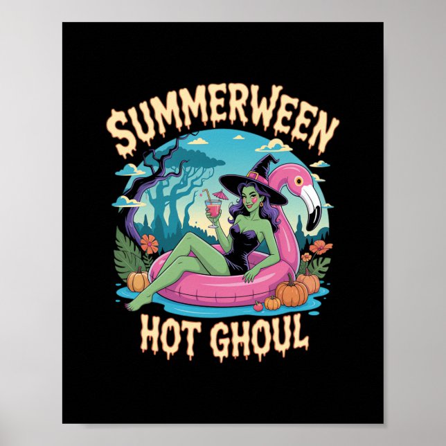 Summerween Witch Vibes Vacation Poster (Front)