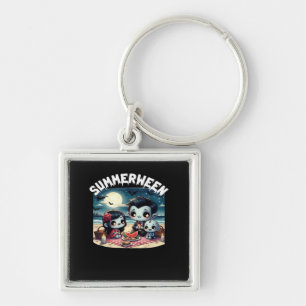Summerween With A Family Of Vampires At The Beach Keychain