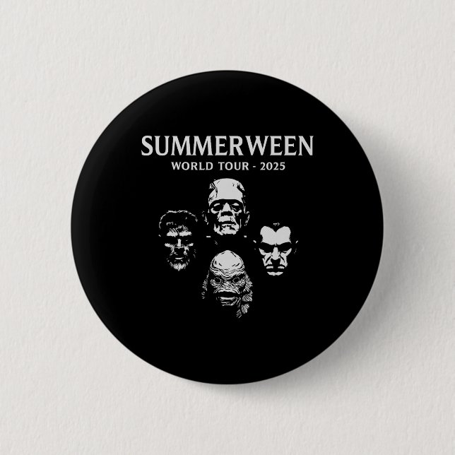 Summerween World Tour 2025 Monsters Halloween Fun  2 Inch Round Button (Front)