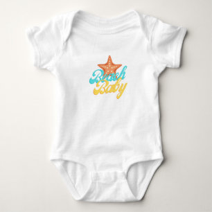 Summery Beach Baby Word Art  Bodysuit