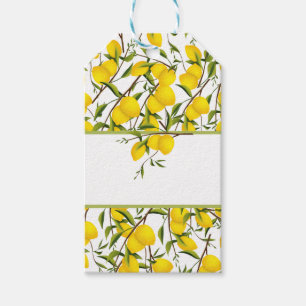 Summery Citrus Lemon Tree Branches   Gift Tags