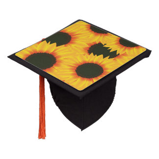 Summery sunflowers graduation cap topper
