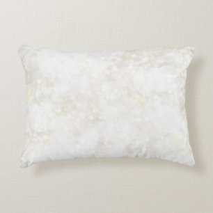 Summery White Fairy Dust Accent Pillow