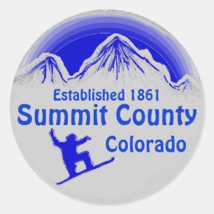 Summit Comté Colorado bleu snowboard autocollants 