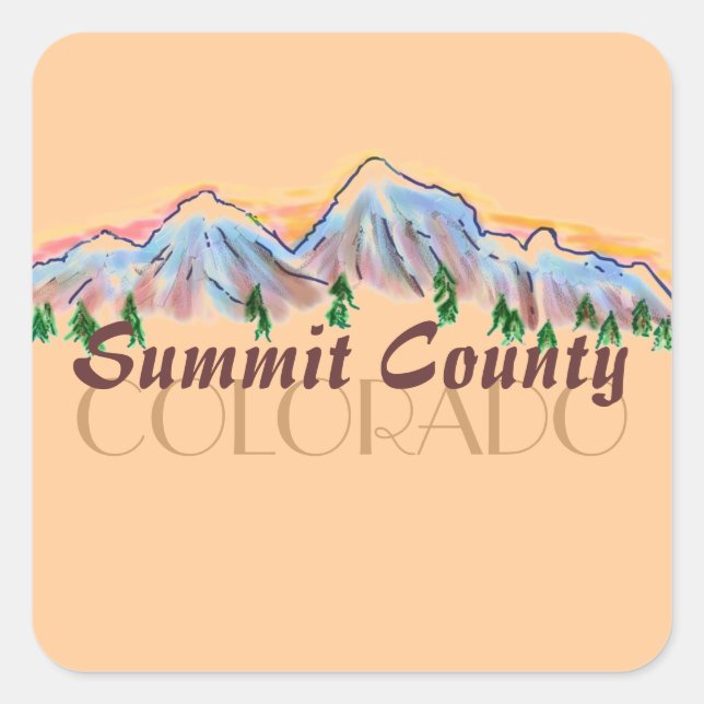 Summit County Colorado mountain stickers (Front)