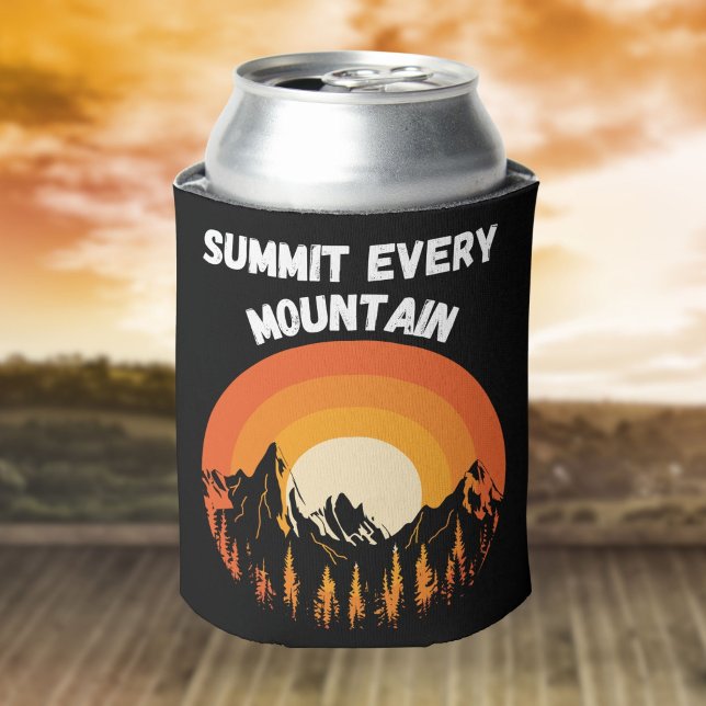 Summit Every Mountain | Motivational Hiker’s Goal  Can Cooler (Creator Uploaded)