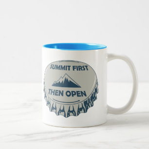 Summit First Then Open Two-Tone Coffee Mug