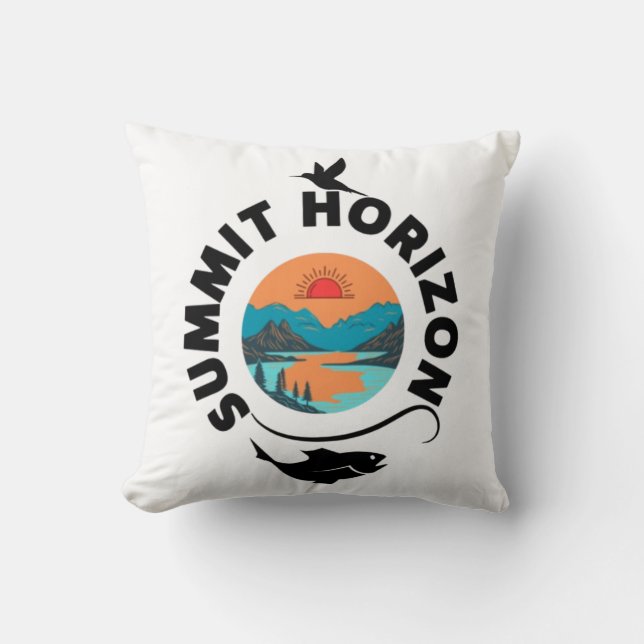 Summit Horizon , Reach for New Heights Throw Pillow (Front)