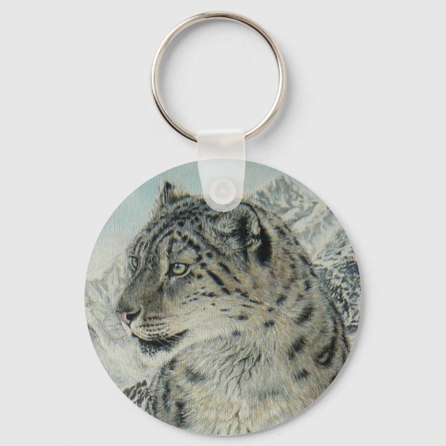 Summit King Snow Leopard keychain (Front)