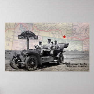 Summit Rocky Moutains 1908 Road Trip Poster