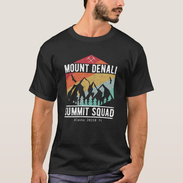 Summit Squad Mount Denali Alaska Climbing Gift T-Shirt (Front)