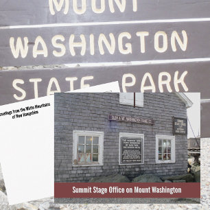 Summit Stage Office Mount Washington Photographic Postcard