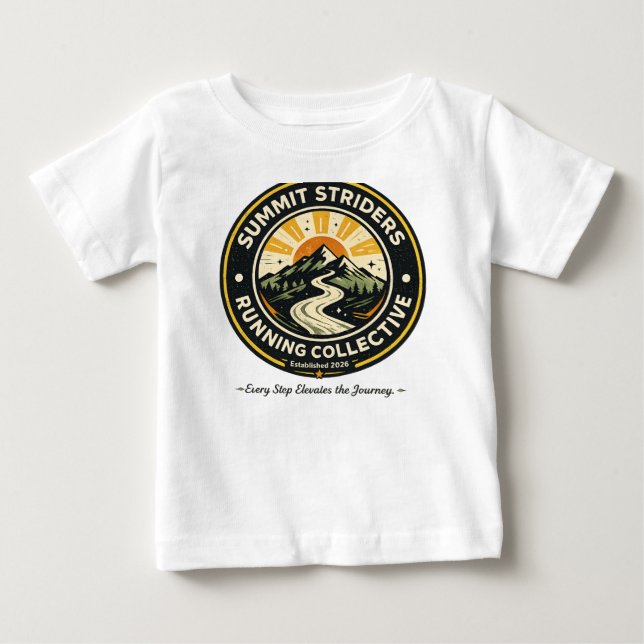 Summit Striders Vintage Trail Running Badge Tee (Front)