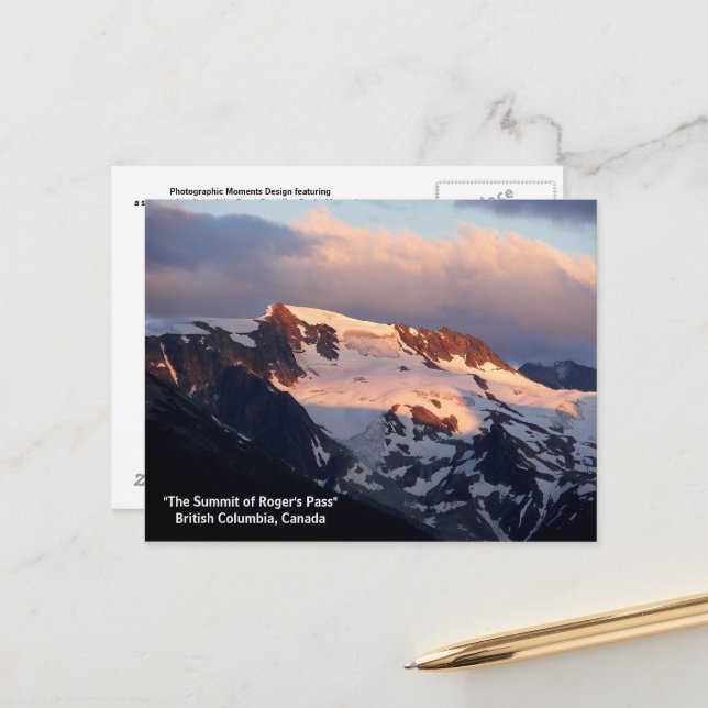 Summit Sunset Postcard (Front/Back In Situ)