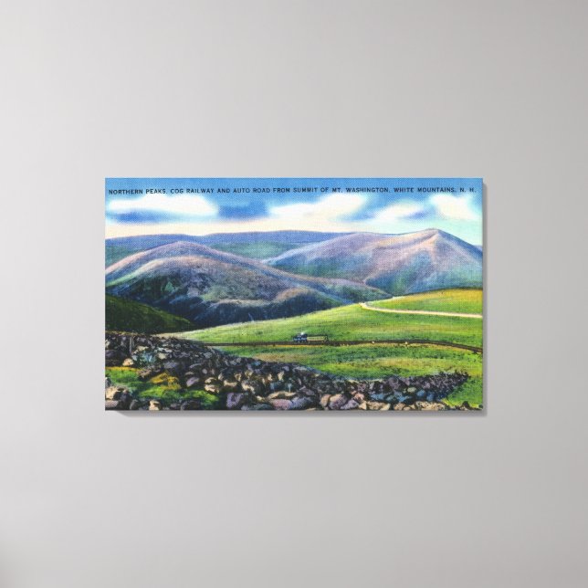Summit View of Cog Rail, Northern Peaks Canvas Print (Front)