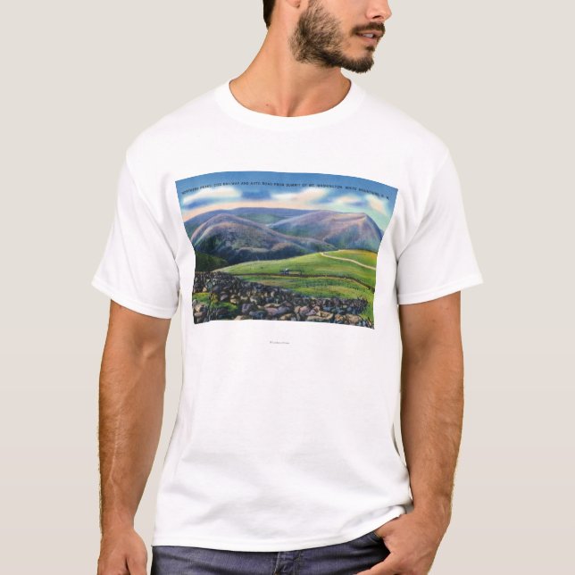 Summit View of Cog Rail, Northern Peaks T-Shirt (Front)