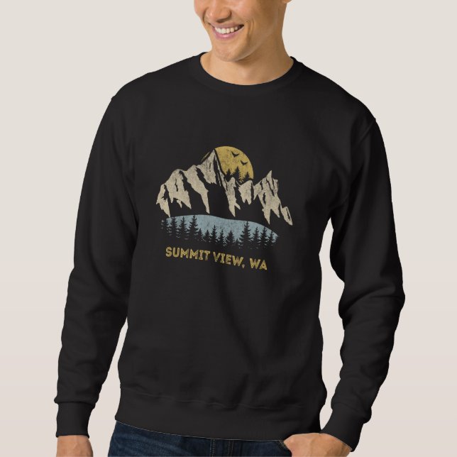 Summit View Washington Mountain Sunset Sunrise WA Sweatshirt (Front)