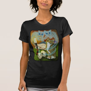 Summoning Old Friends Ghost Cats Gothic T-Shirt