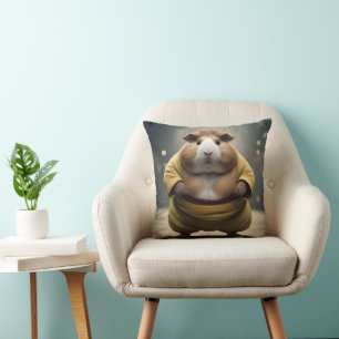 Sumo Guinea Pig,  Throw Pillow