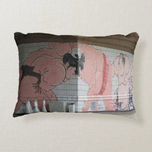 Sumo Mural Wall Art Accent Pillow