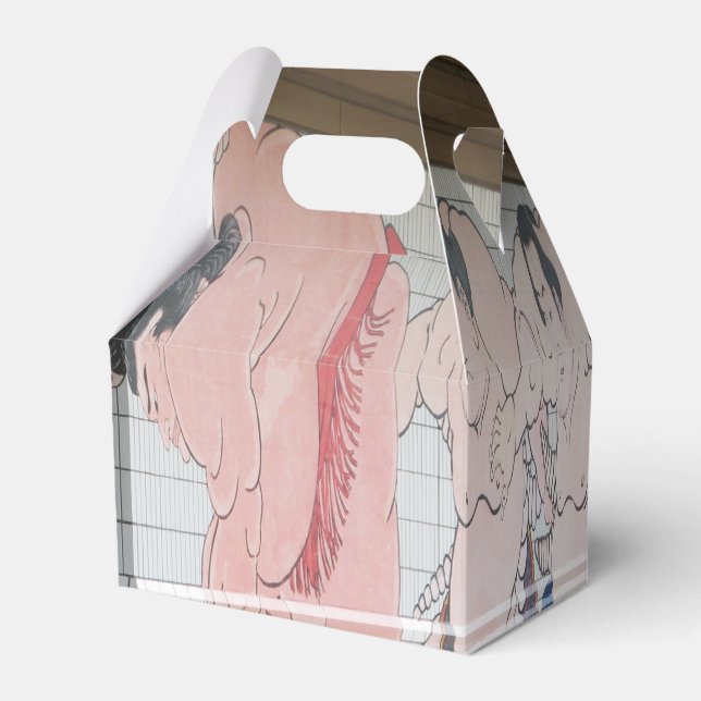 Sumo Mural Wall Art Favor Box (Front Side)