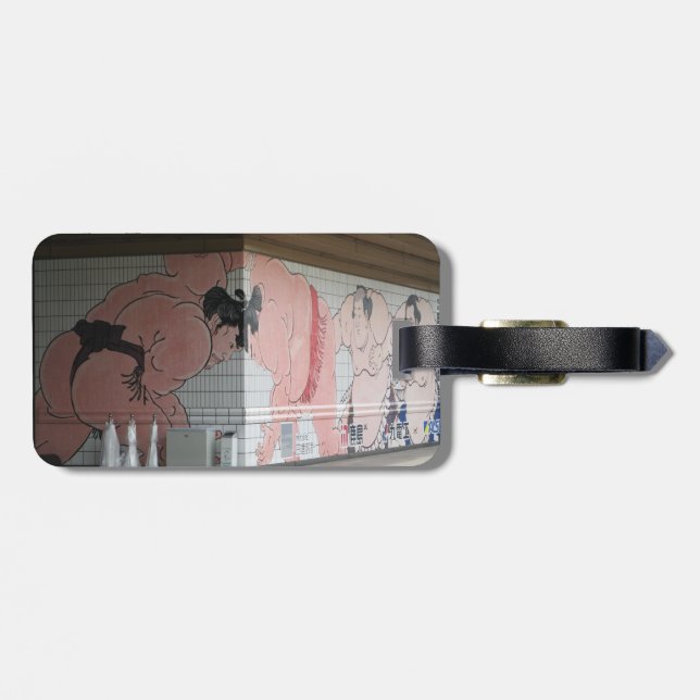 Sumo Mural Wall Art Luggage Tag (Back Horizontal)